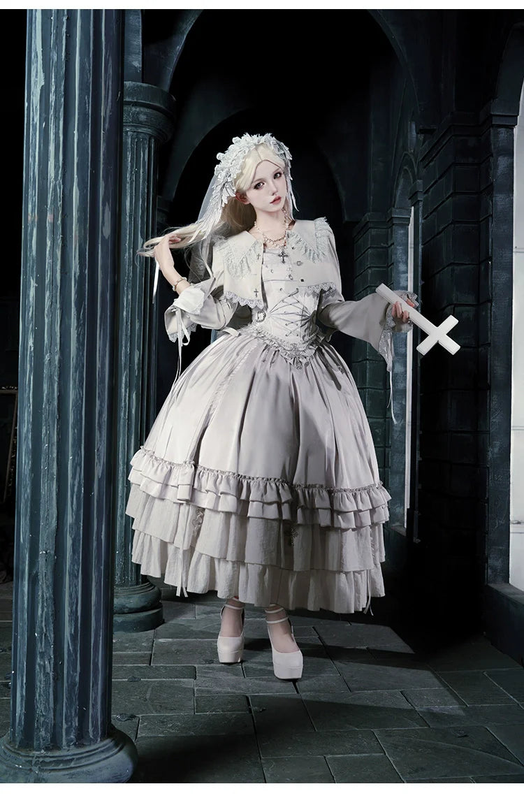 Humanoid Robot - Silver Gothic Lolita Mermaid Skirt Set - image 48