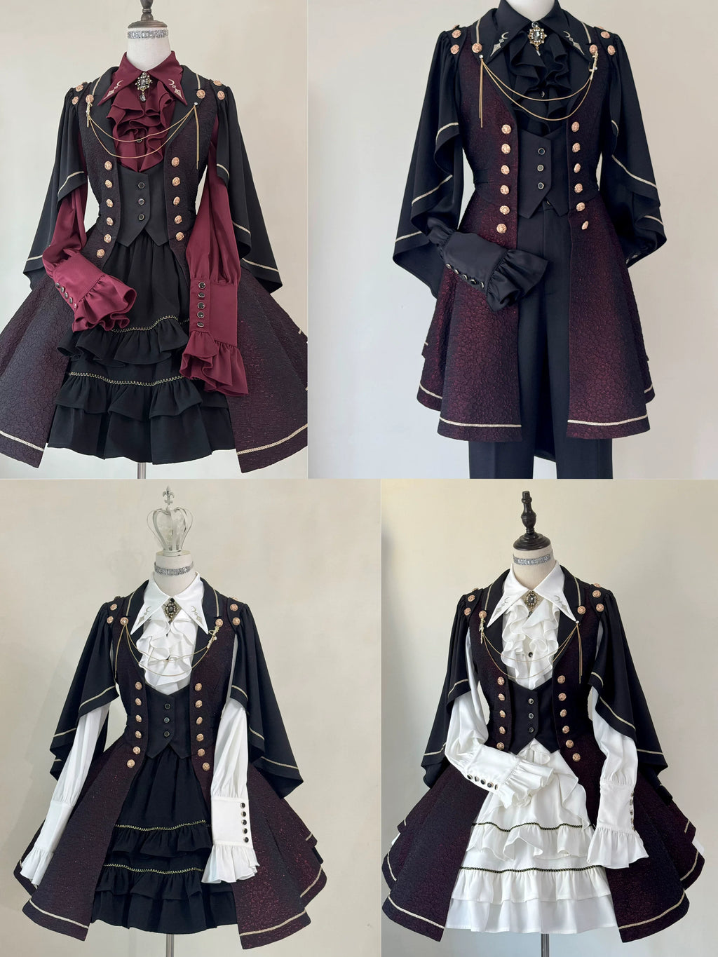 Fallen Moon Code - Retro Military Lolita Vest, Skirt and Pants Collection - image 2