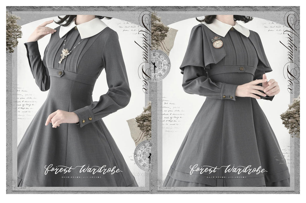 Forest Antique Box - Classic Lolita OP Dress with Detachable Short Cape - image 10