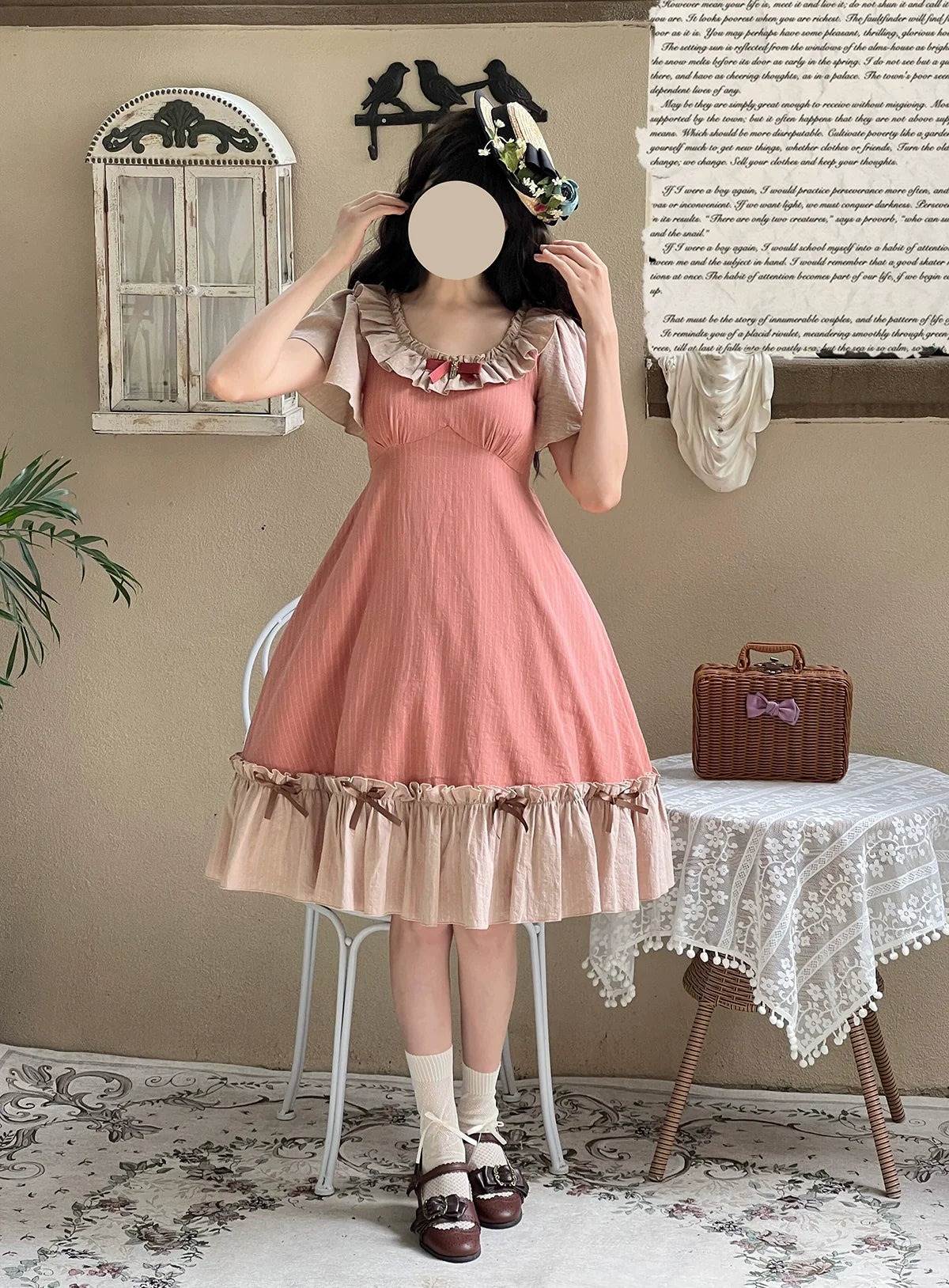 Cotton Plus Size Lolita OP Dress with Pockets - image 3