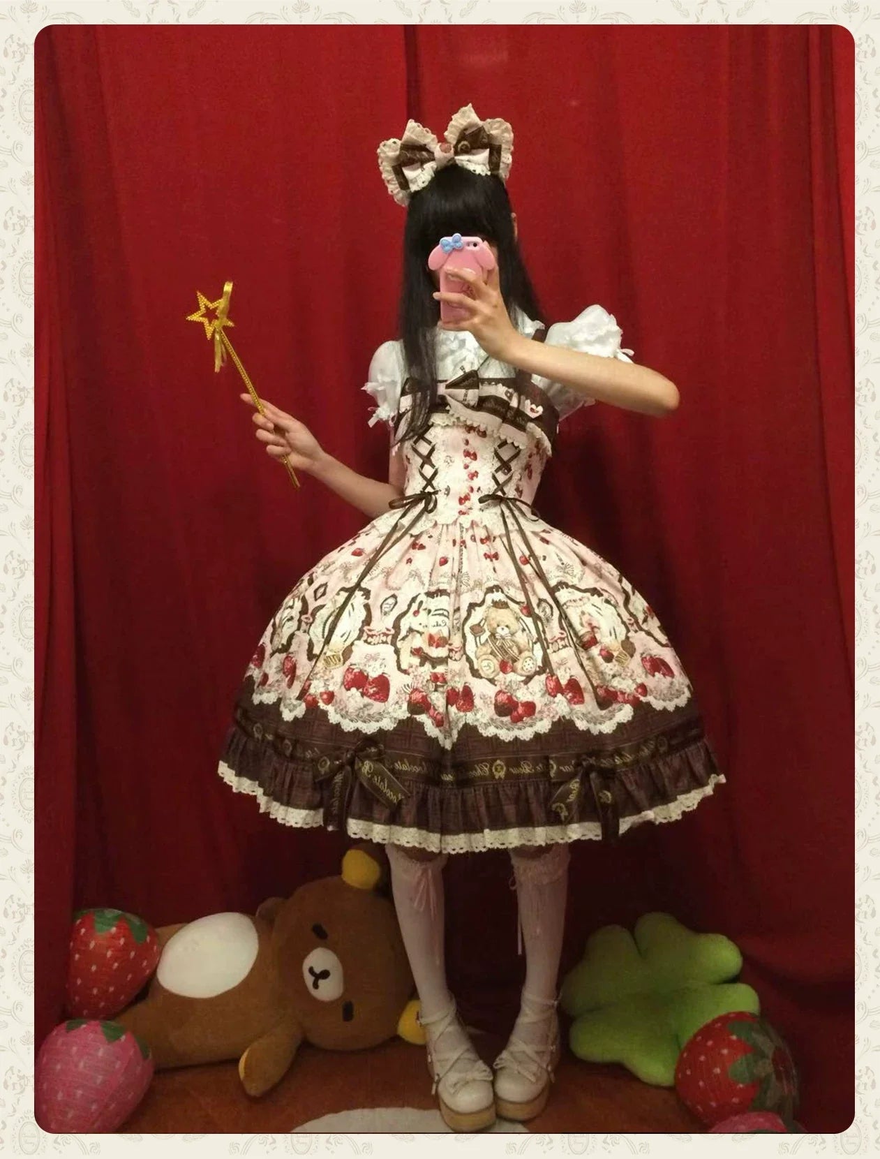 Cookie Treasure Box - Sweet Lolita Dessert Printed JSK Dress with Ribbon Bows - image 18
