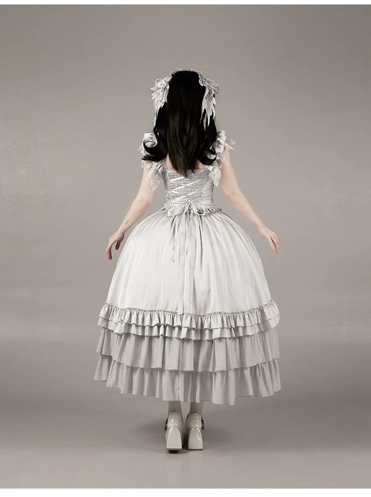 Humanoid Robot - Silver Gothic Lolita Mermaid Skirt Set - image 63