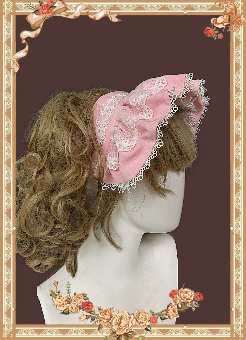 Mirror Doll - Old School Lolita Tiered Hem JSK with Polka Dot Lace and Accessories - image 36