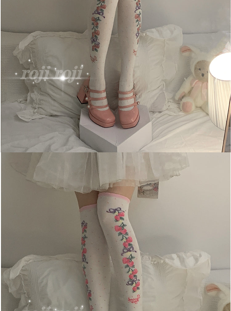 Autumn Sweet Lolita Cotton Thigh-high Socks - image 14