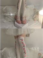 Autumn Sweet Lolita Cotton Thigh-high Socks - image 14
