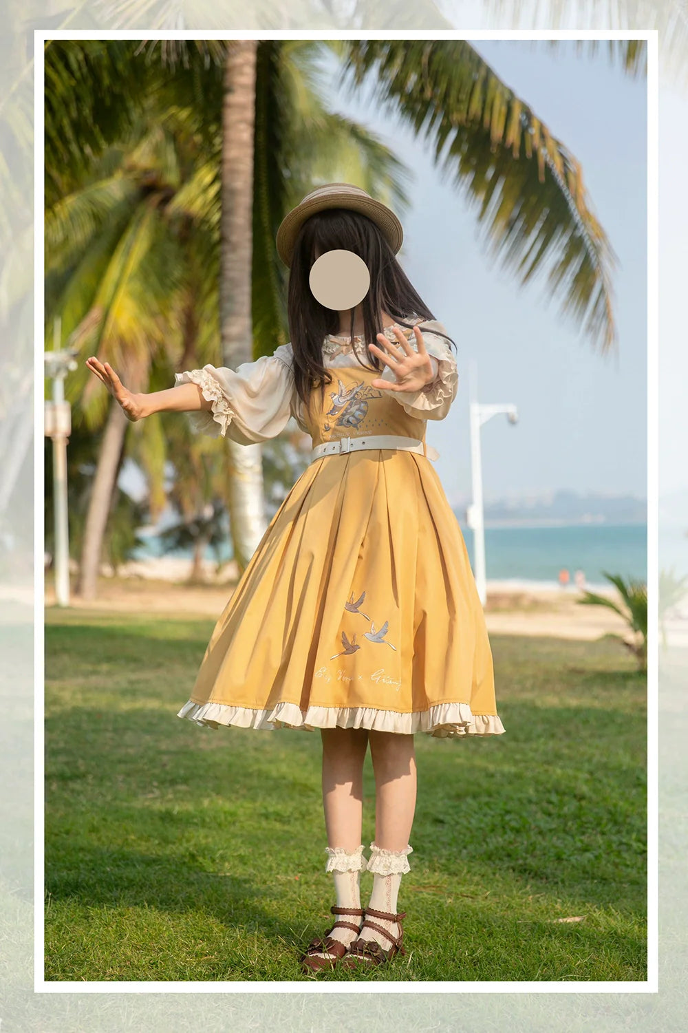 Flying Bird - Plus Size Elegant Lolita JSK Dress With Bird Embroidery - image 45