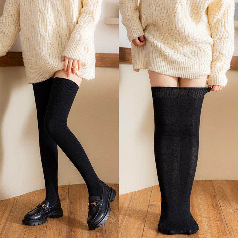 Spring and Autumn Lolita Cotton Knee Stockings - image 1
