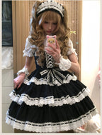 Otome Heart Cotton Old School Lolita JSK Dress Suit and Accessories - image 23