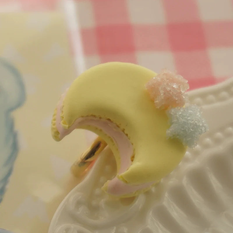 Kawaii Lolita Accessories Moon Lollipop Clay Necklace Ring - image 12