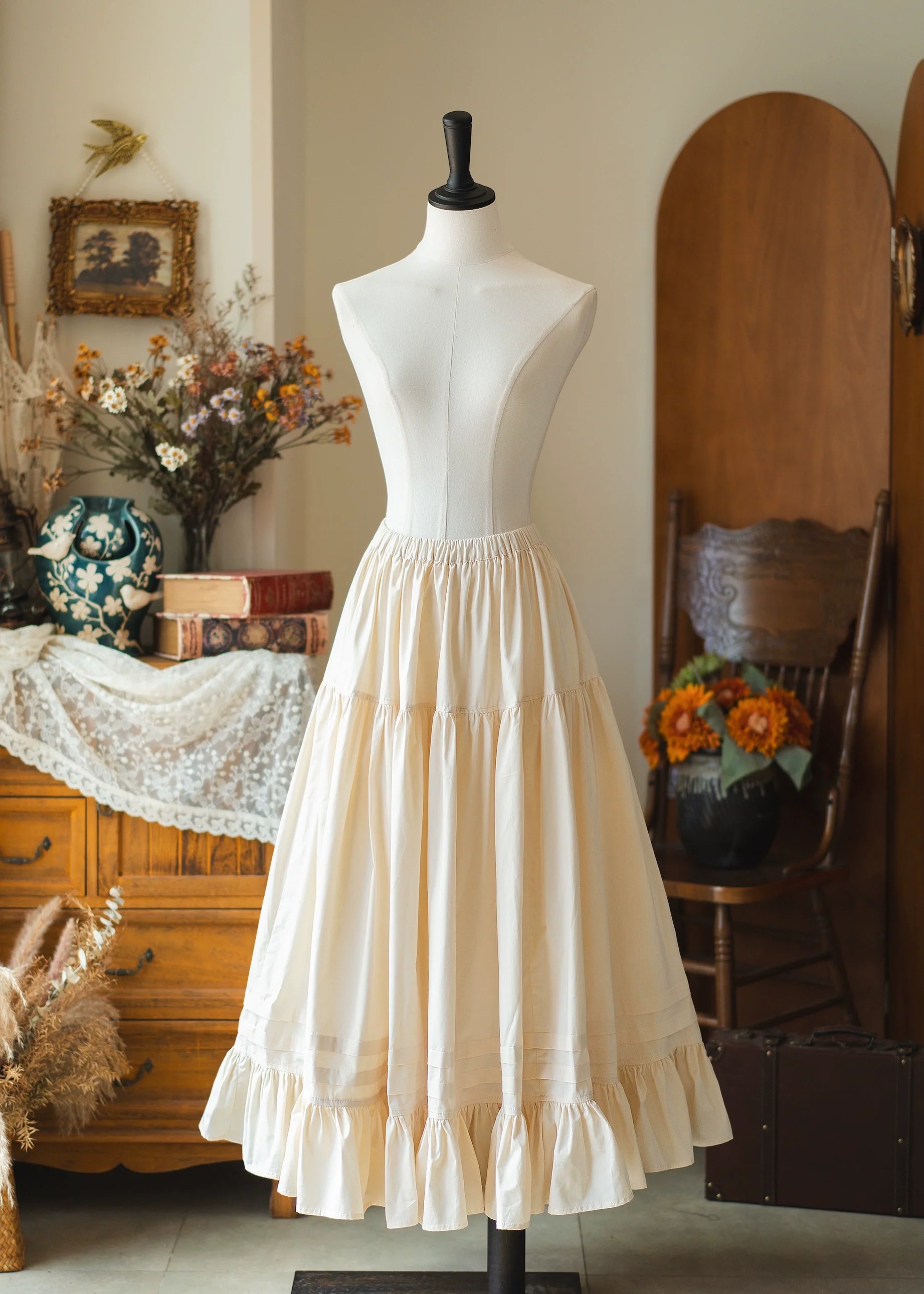 Chantilly Forest - Classic Lolita OP Dress With Square Neck & Underskirt - image 27
