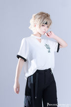 LueYingGuiTan - Embroidered White Ouji Lolita Shirt - image 3