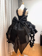 Mori Isle - Solid Gothic Lolita JSK Dress, Embroidered Lace - image 4