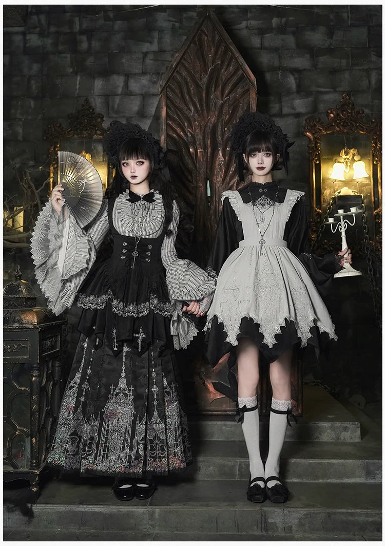 Raven's Night Song Oriental Gothic Lolita Dress Set - image 2