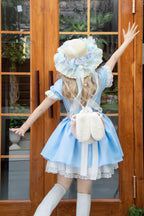 Dream Doll - Plus Size Maid Lolita OP Suit Black and Blue Dress - image 14