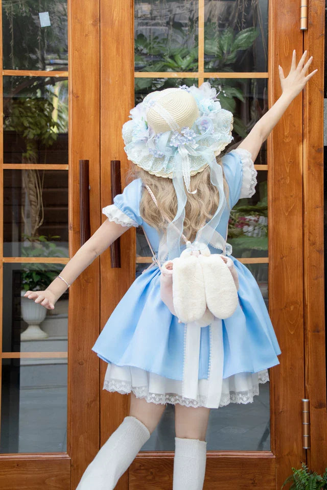 Dream Doll - Plus Size Maid Lolita OP Suit Black and Blue Dress - image 14