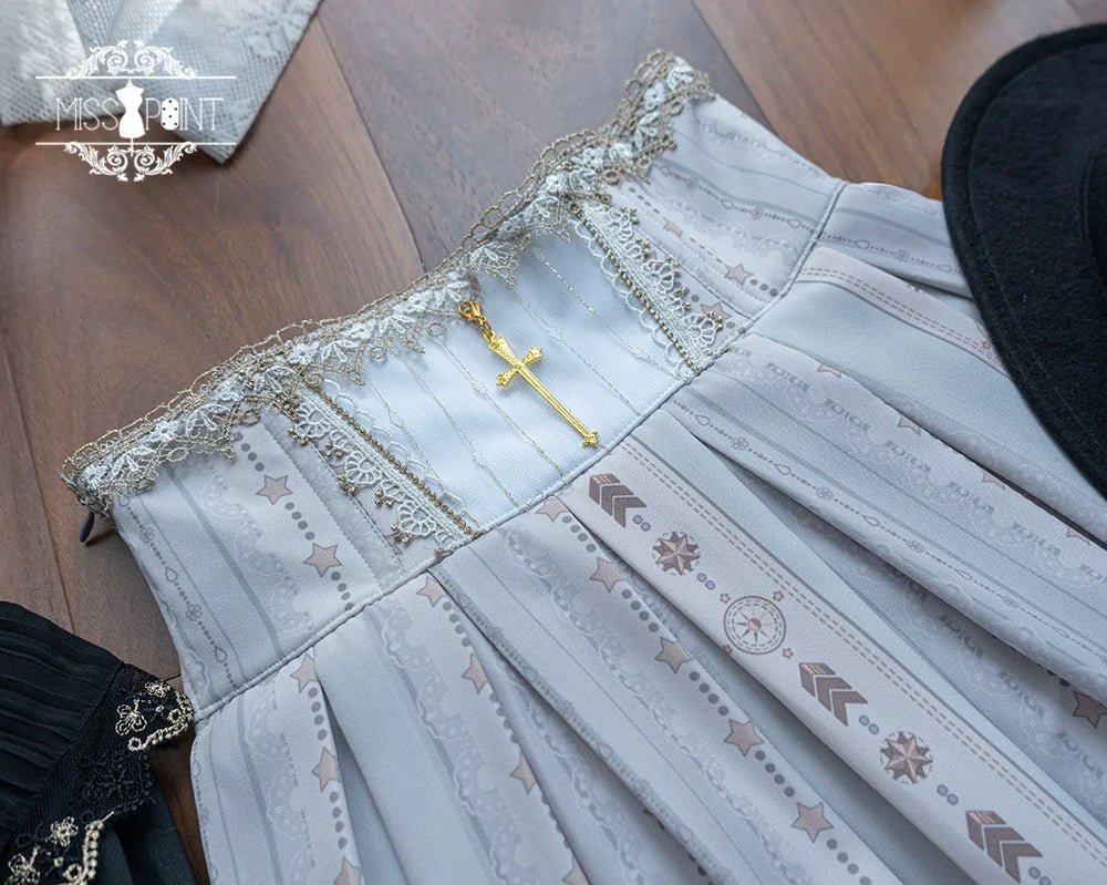 Demon Hunting Notes - Fishbone Gothic Lolita Skirt - image 43
