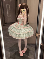 Floral Elegy - Sweet Lolita JSK Dress, Tiered Hem - image 27