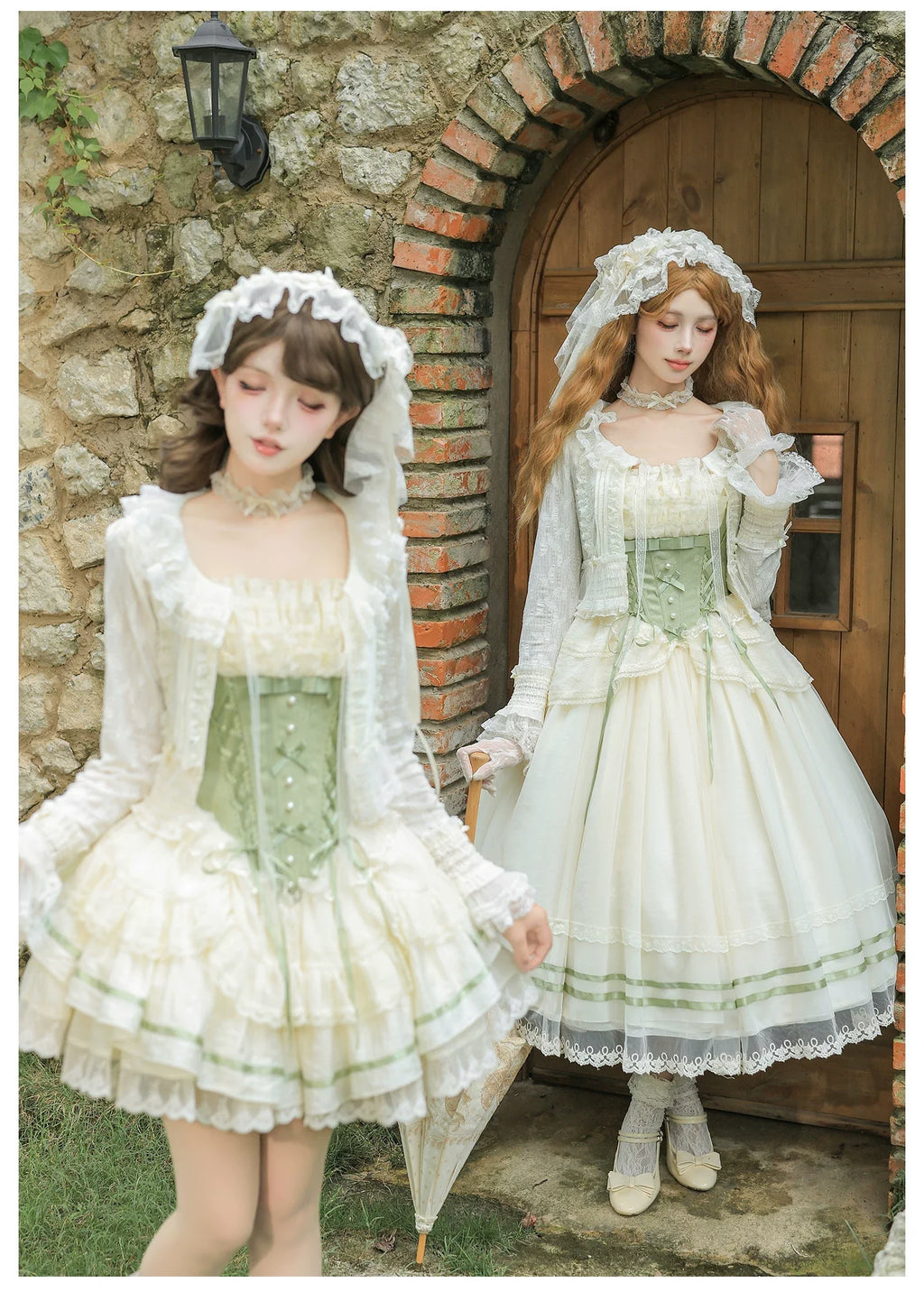 Unfailing - Classic Lolita Bow Jacquard Corset JSK Dress - image 30