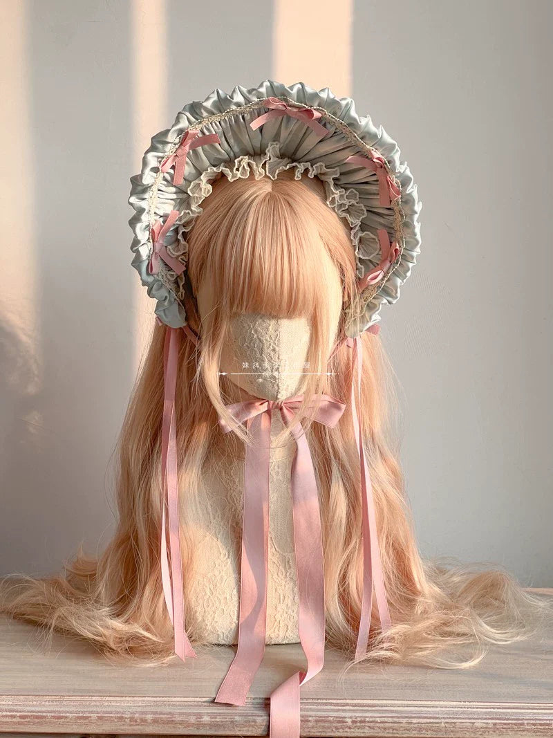 Elegant Lolita Bonnet Black Ribbon BNT - image 12