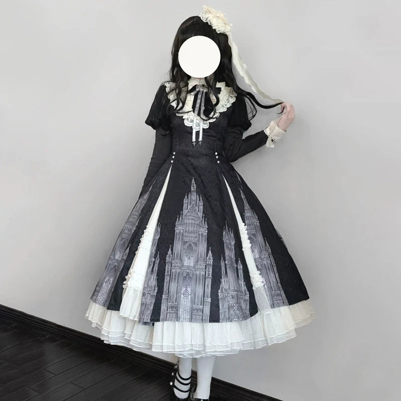 Church Bell - Elegant Lolita OP Dress Long Sleeve Spring Autumn - image 24