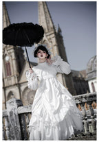 Dawn Bell & Dusk Song - Gothic Lolita Velvet OP Dress, Back Zipper and Accessories - image 20