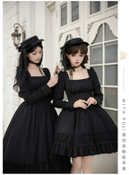 Audrey's Reply - Classic Lolita Square Neck OP, Detachable Embroidered Collar and Accessories - image 16