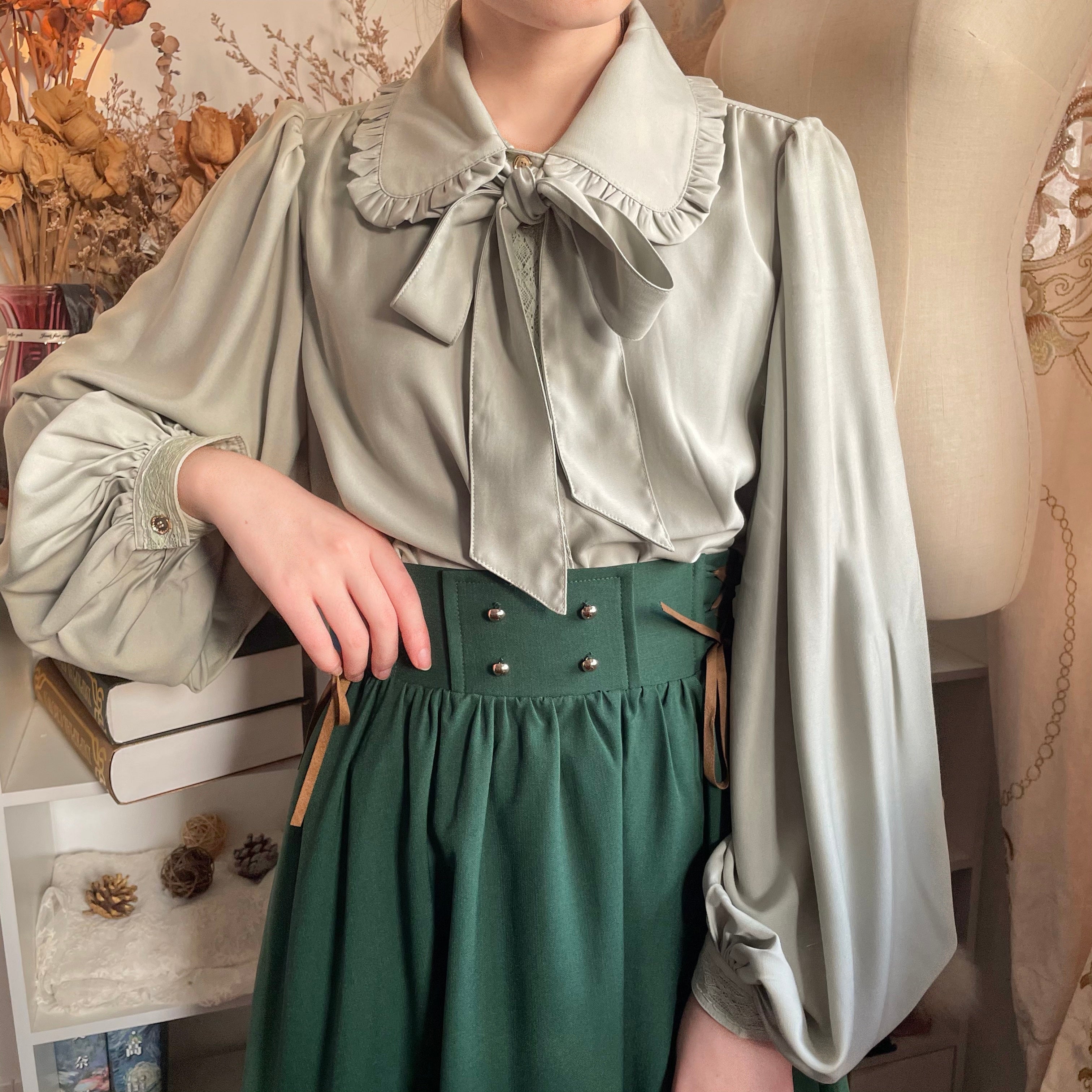 Mayer's Whisper - Vintage Lolita Large Sleeve Blouse - image 4