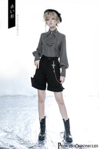 Red Shadow - Retro Black Ouji Fashion Shorts - image 3