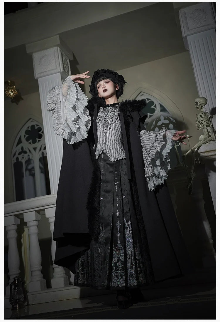 Raven's Night Song Oriental Gothic Lolita Dress Set - image 39