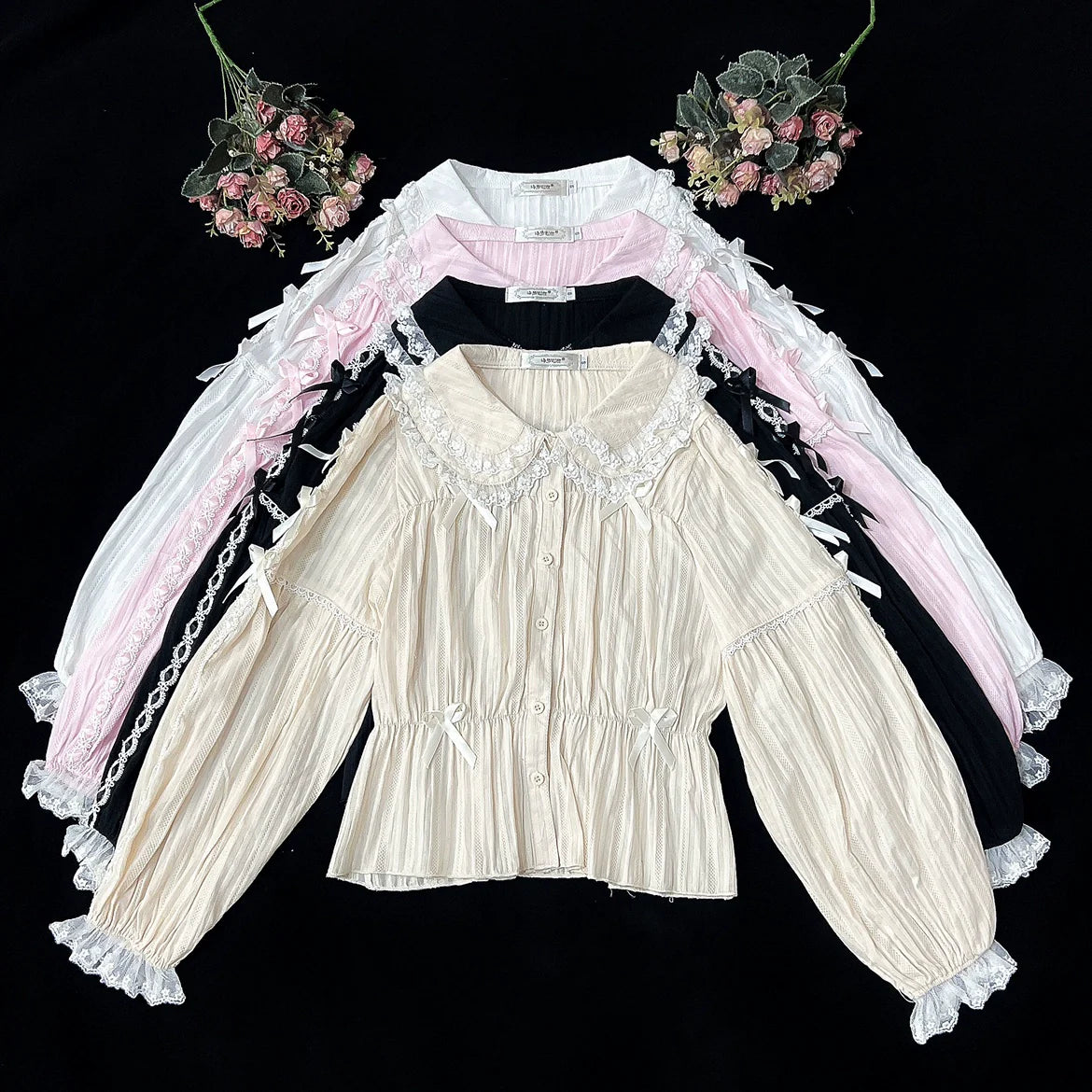 Sweet Lolita Doll Collar High-Waisted Blouse - image 35