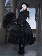 Broken Winged Bat - Gothic Lolita Shirt & SK Set, Bat-wing Shaped Hem - image 20