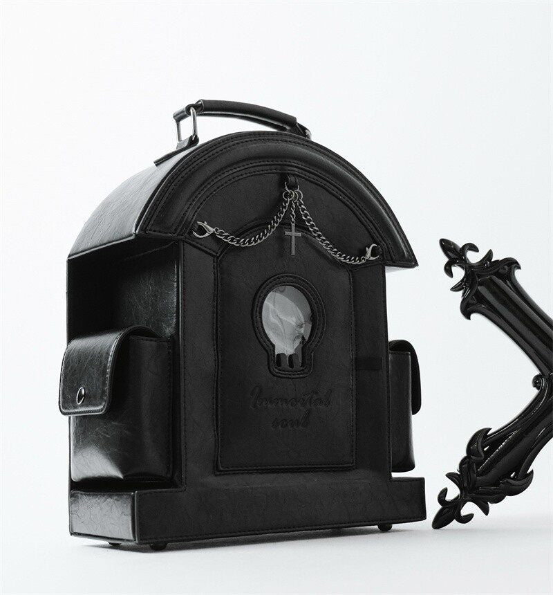 Skull Tombstone - Gothic Ita Shoulder Bag - image 14