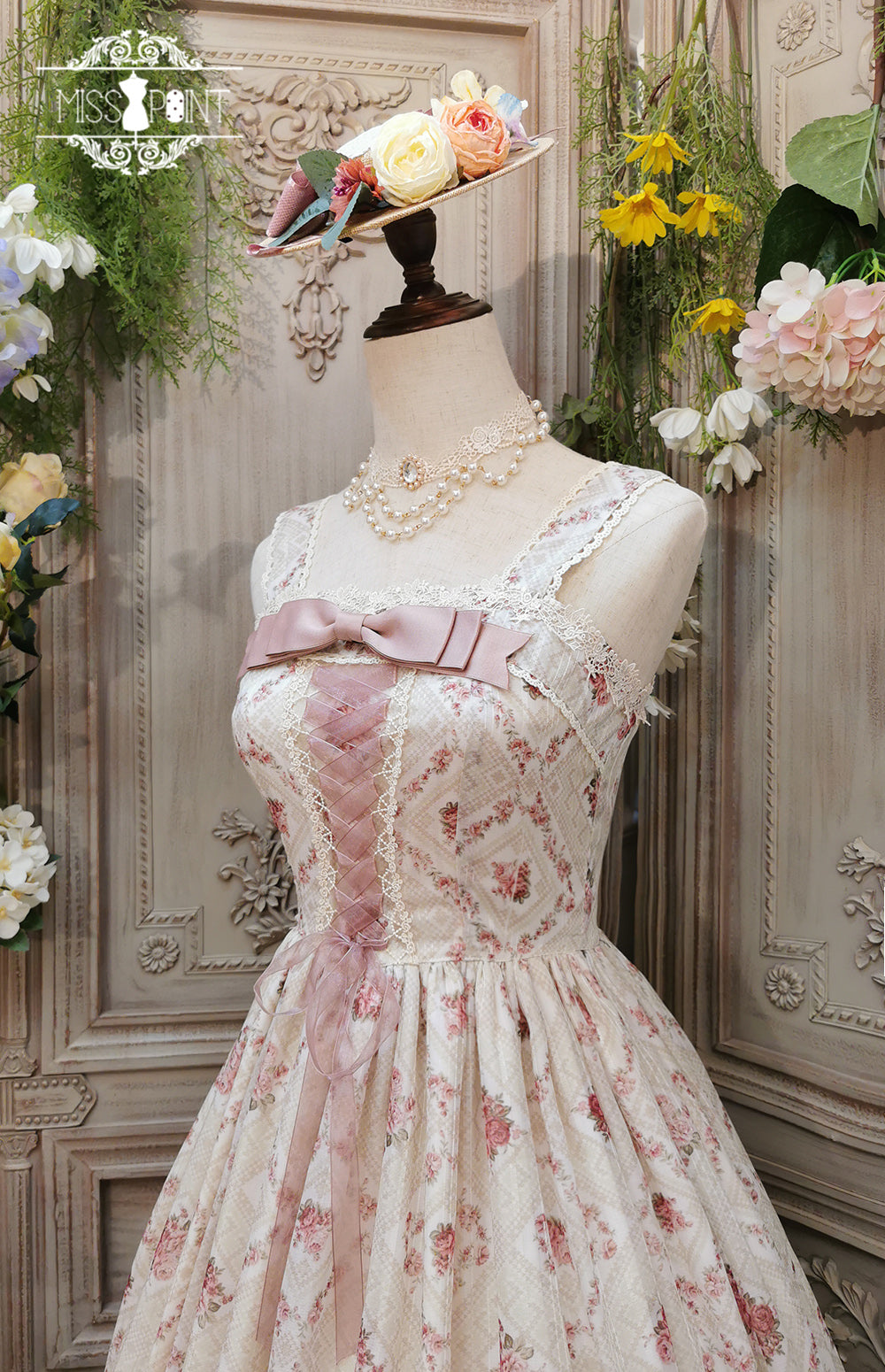 Woody Rose - Elegant Floral Lolita JSK Dress - image 23