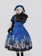 Dragon Bone Lily - Vintage Gothic Lolita Dragon & Skeleton Print JSK Dress and Accessories - image 18
