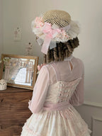 Bloom Lamb - Classic Lolita Embroidered JSK Dress, Tiered Hem - image 7