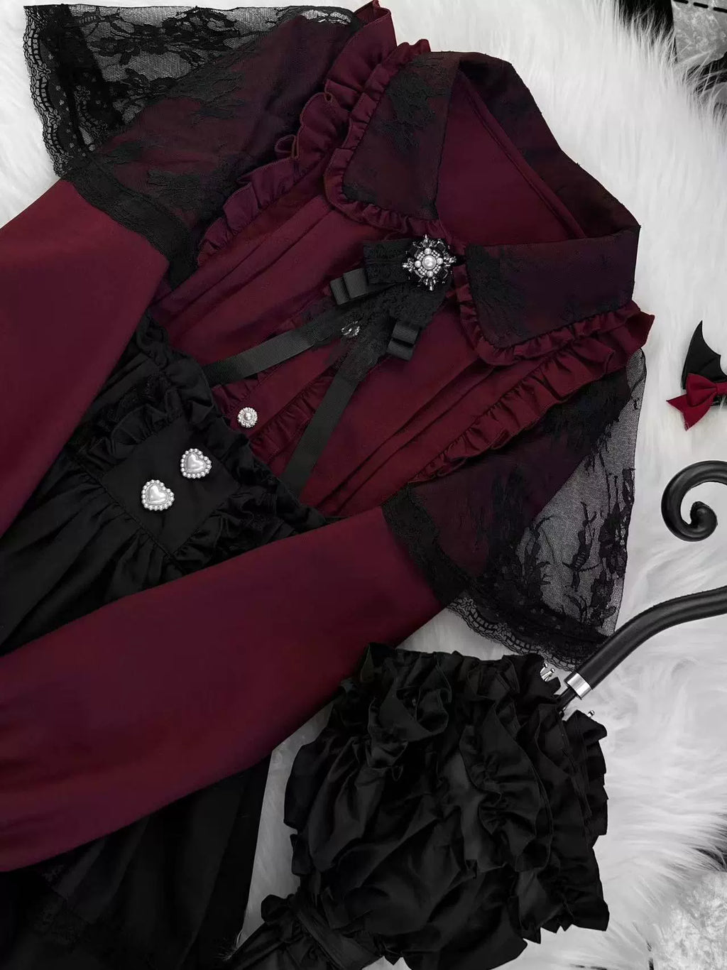 Lace Blouse and Skirt Jirai Kei Coordinate - image 6