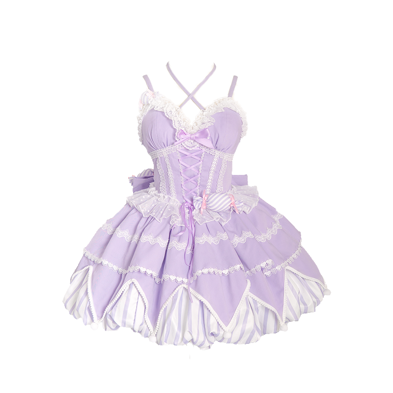 Sweety Gummy - Sweet Lolita JSK Dress Big Bow Flower Bud Lolita Dress - image 13