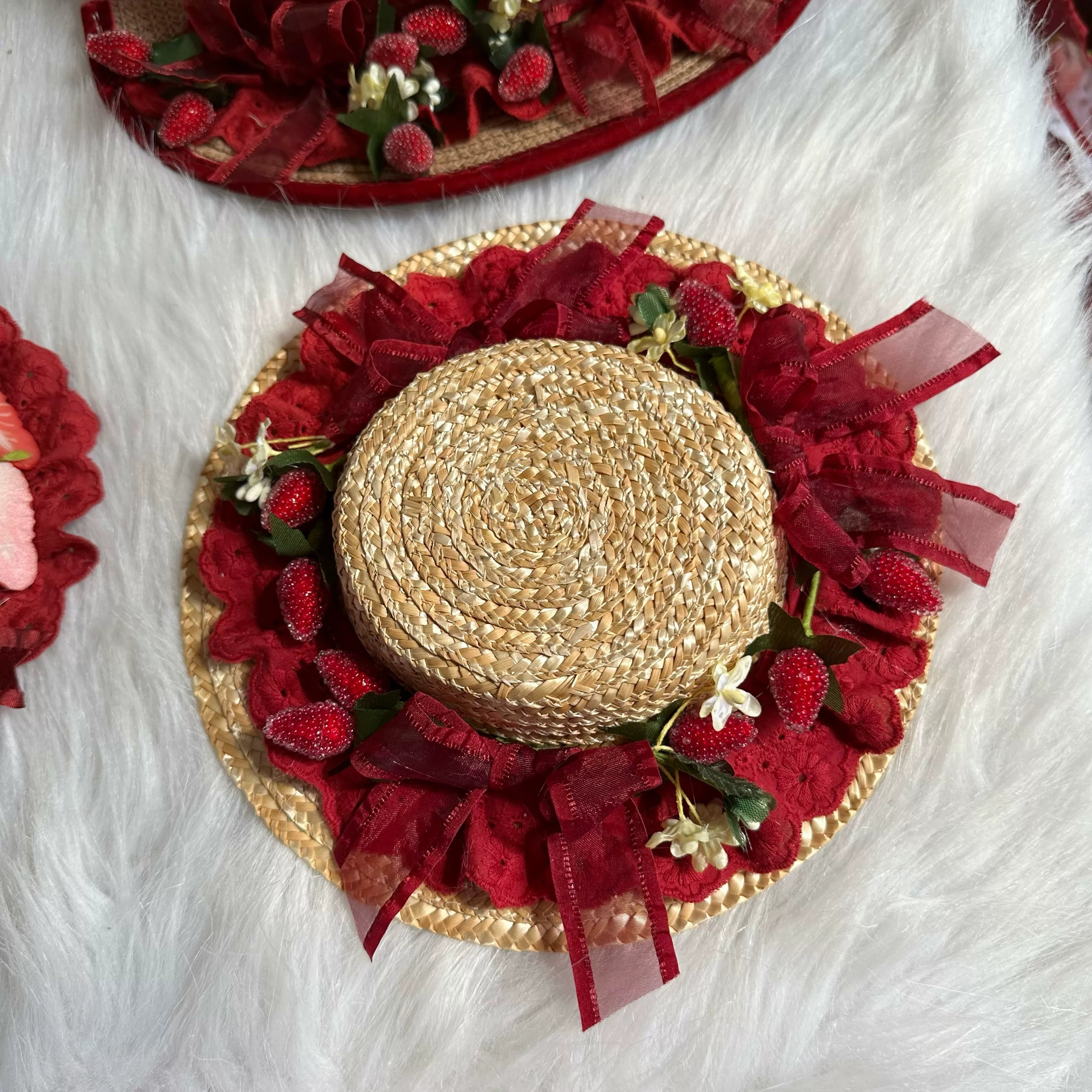 Red Sweet Lolita Headdresses and Strawberry Accessories - image 10