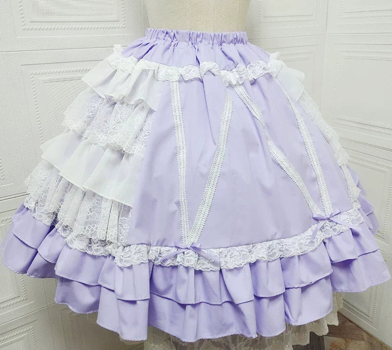 Japanese Old School Lolita Polka Dot Skirt - image 6