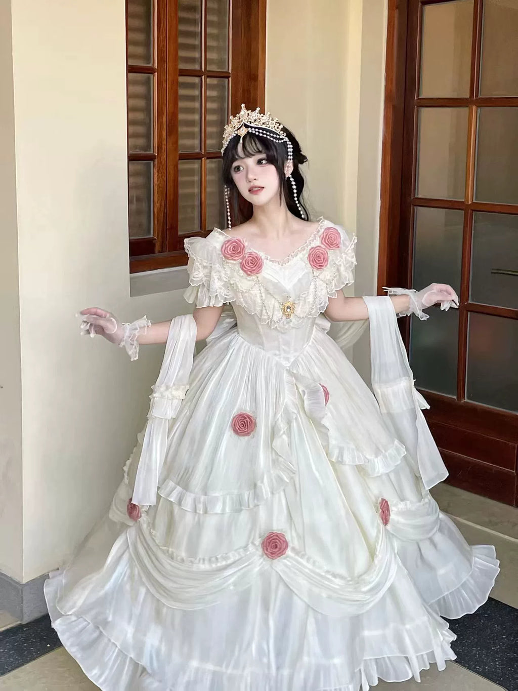 Tana Manor Classic Lolita OP Dress with Floral Decoration - image 4