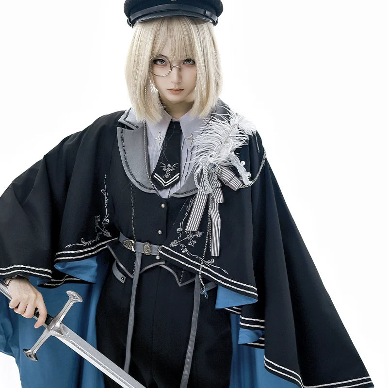 Dark Night Contract - Military Lolita Pants and Cape Collection - image 7