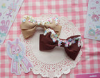 Handmade Sweet Lolita Cream Cake Bow Hair Clip - image 9