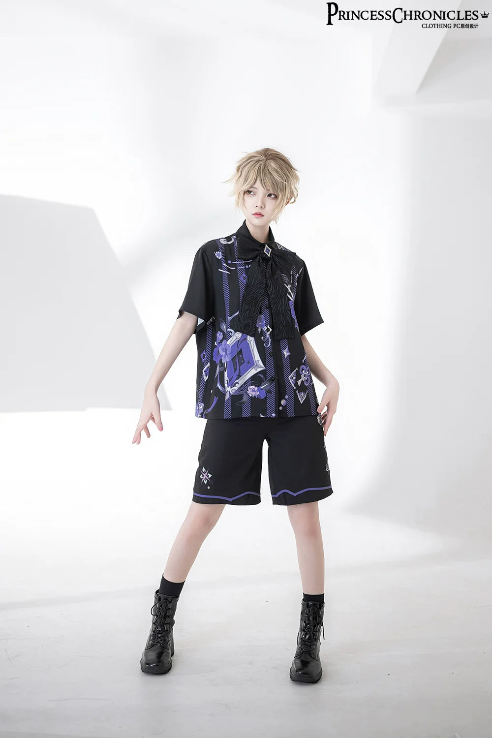 Summer Ouji Lolita Print Loose Shirt Outfit - image 8