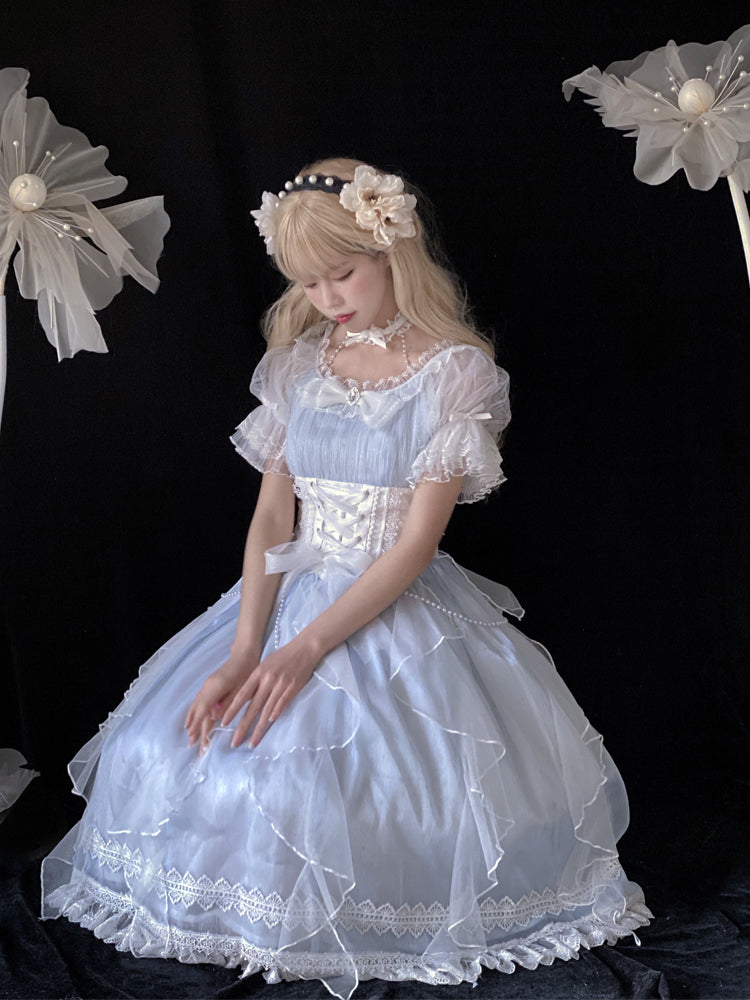 Mermaid Princess - Lolita Short Sleeve OP Dress - image 2