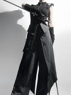 Nightblade Black Ouji Lolita Apron Pants Suit - image 4