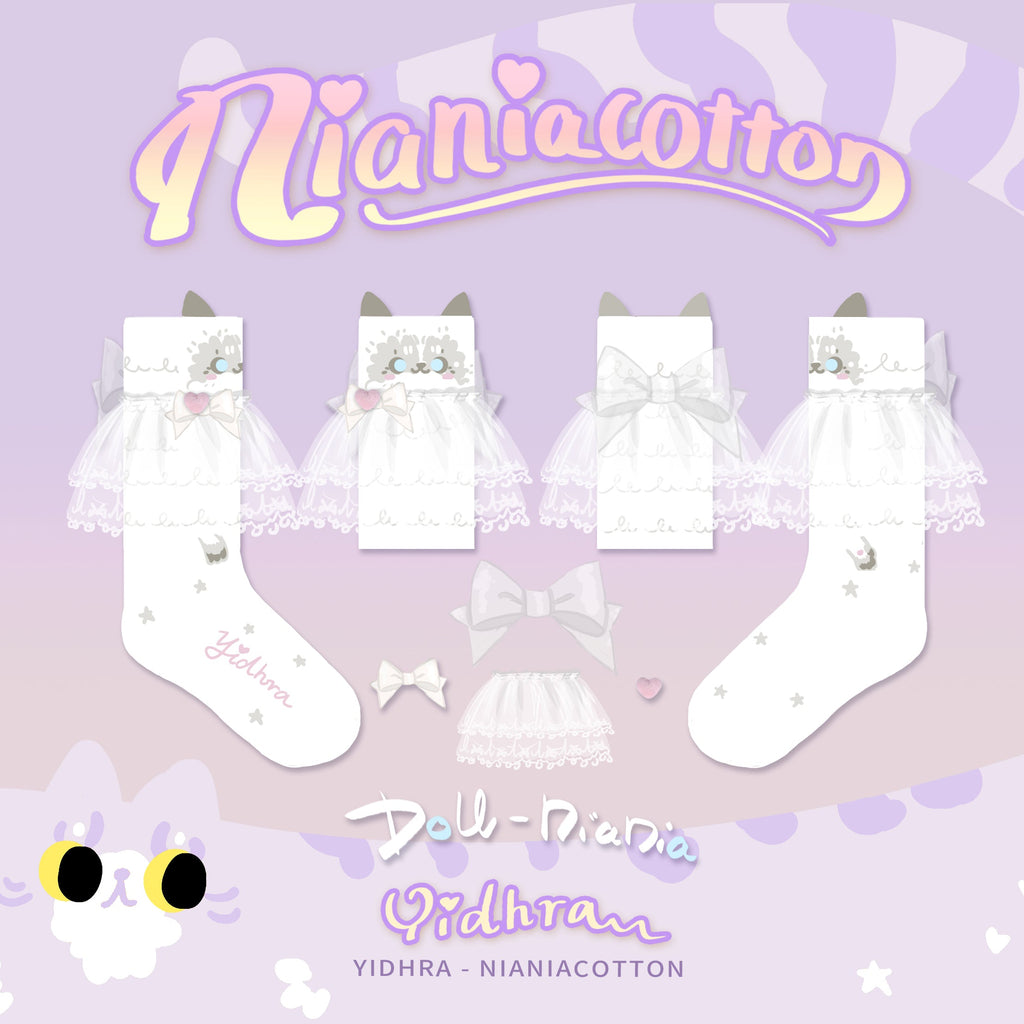 Cute Cat Cotton Lolita Socks - image 12