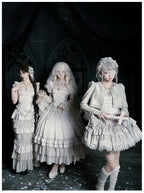 Humanoid Robot - Silver Gothic Lolita Mermaid Skirt Set - image 2