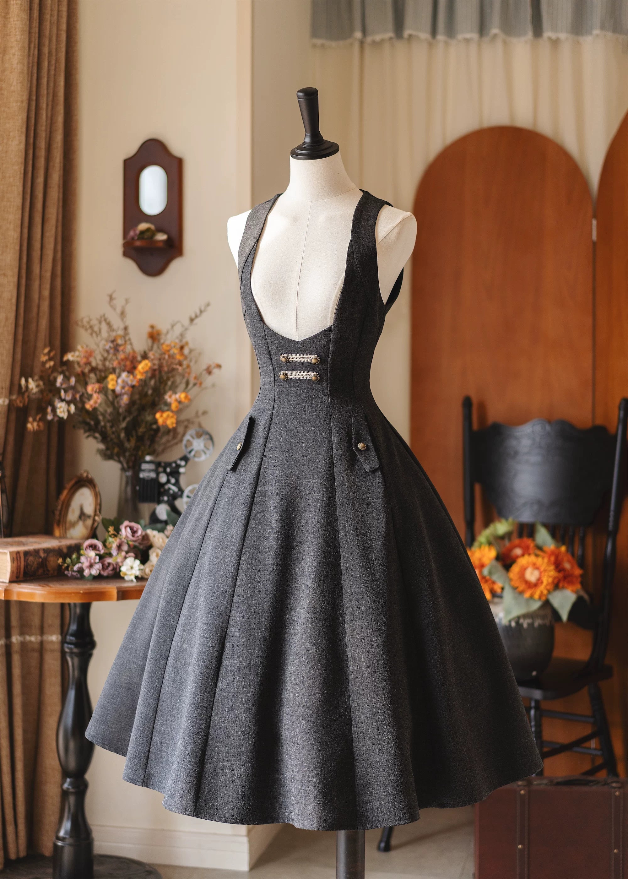 Forest Corridor - Classic Lolita Bust Supporting JSK, Waisted Shirt - image 22