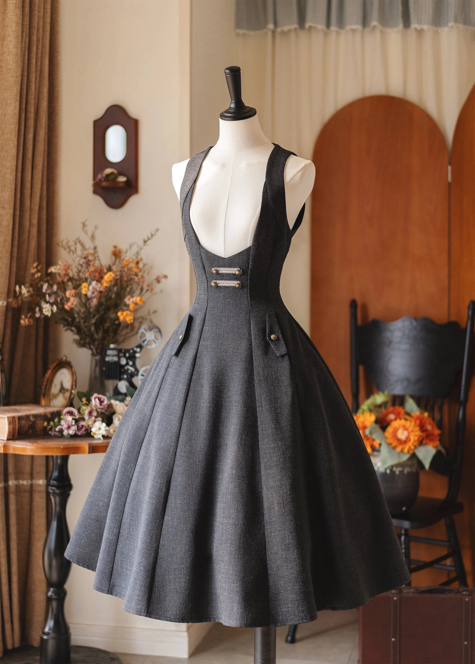 Forest Corridor 10-Panel Bustier Waist-Cinching Lolita JSK - image 5