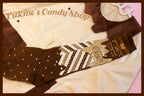 Kawaii Lolita Chocolate Color Cotton Socks - image 8